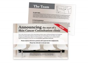 Direct mail piece for plastic and reconstructive surgeon